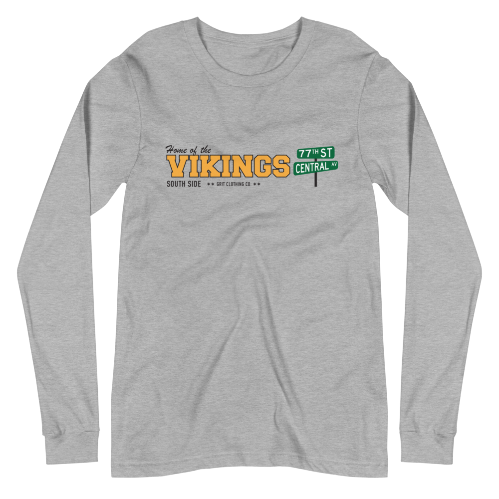 Vikings - 77th & Central - Long Sleeve T-Shirt – Grit Clothing Co