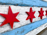 Wooden Chicago Neighborhood Flag