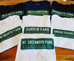Custom Vintage Park Sign T-Shirt (minimum of 2 shirts required per design)